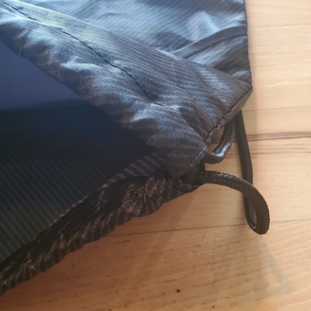 THIRTY One "Parker" Drawstring Cinch Sac Backpack Black Gray Twill - Picture 7 of 12